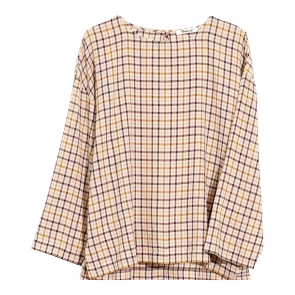Madewell Boxy tee top in houndstooth Size XL